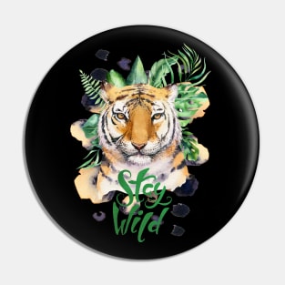 Stay Wild Tiger Pin