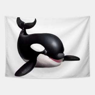 Cute Orca Drawing Tapestry