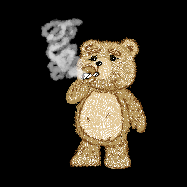 Smoking Bear Smoking Weed Tapestry Teepublic 6505