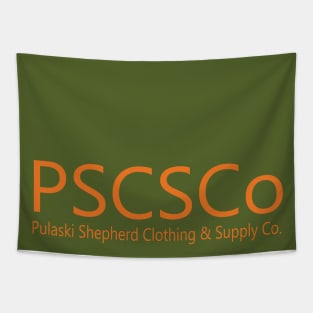 PSCSCo Olive Green & Tangerine ORange Tapestry