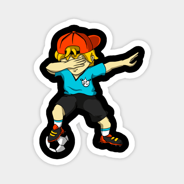 Soccer Boy Soccer Players Kids Team Magnet by Foxxy Merch