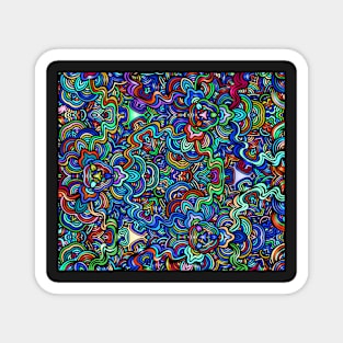 Colorful Dragon Scale Pattern Magnet