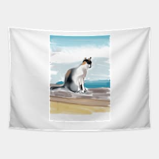 Cat at the sea Tapestry