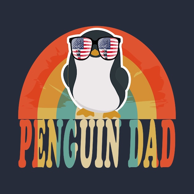 penguin dad funny father's day gift for penguin lovers by Oliverwillson