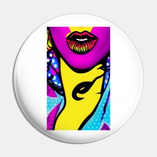 Popart Popculture Sexy Lips Pin