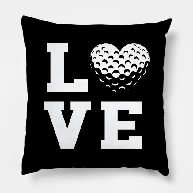 Golf Love Pillow by ArtStopCreative