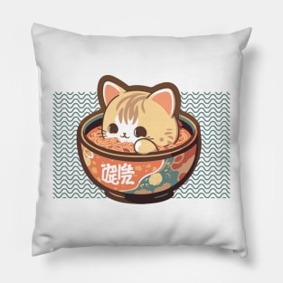 Cat Noodle Soup Pillow