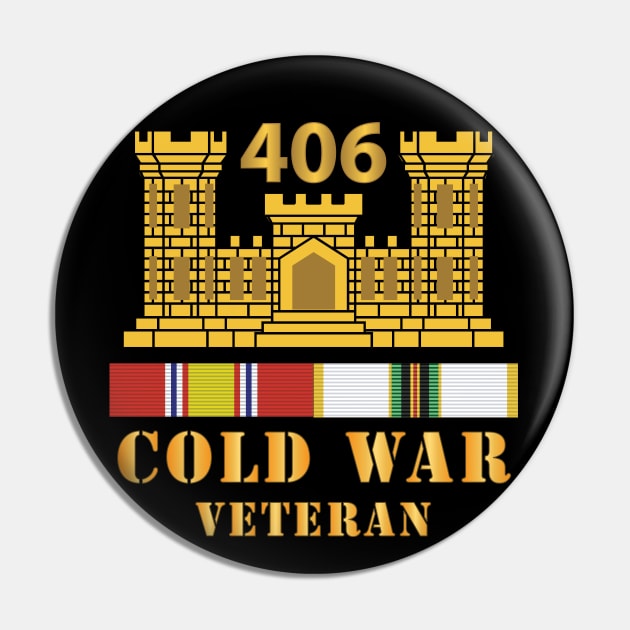 406th Engineer Battalion - ENG Branch - Cold War Veteran w COLD SVC Pin by twix123844