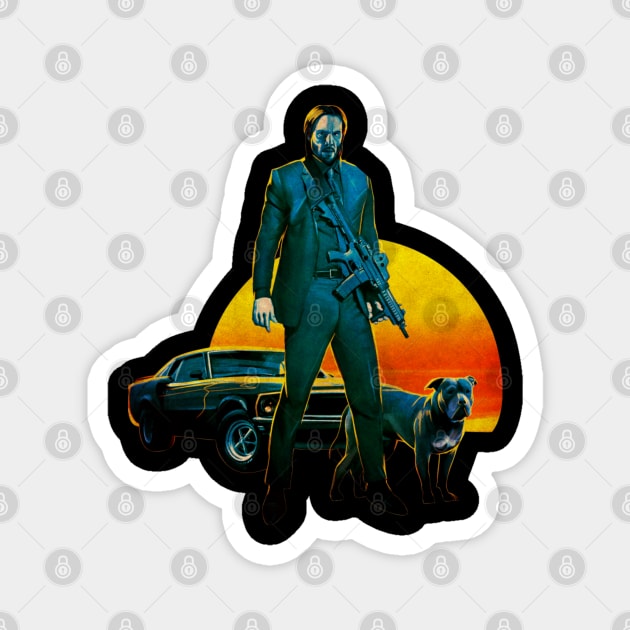 John Wick Magnet by Badganks