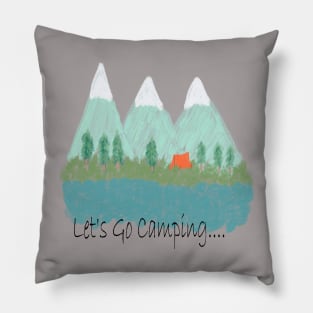 Let's Go Camping Pillow