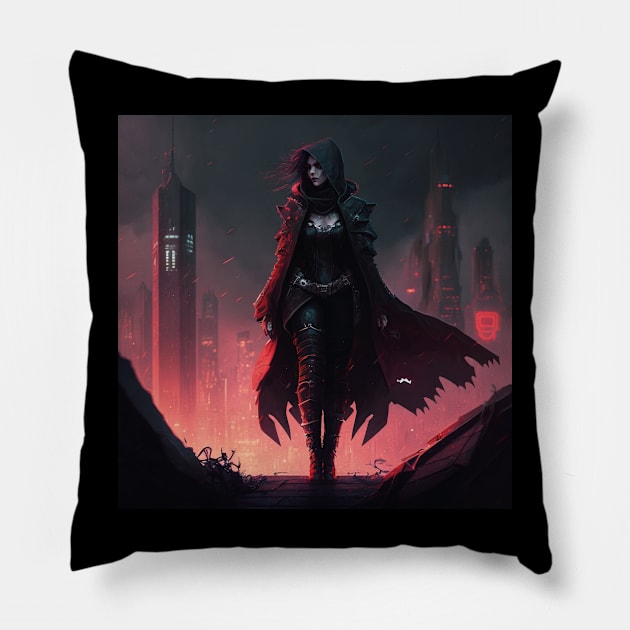 cyberpunk Pillow by Trontee