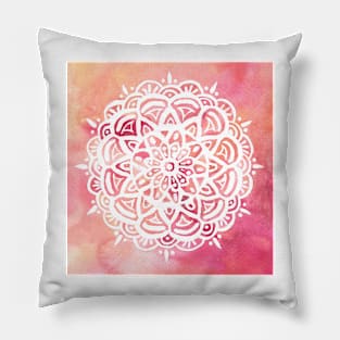 White mandala Pillow