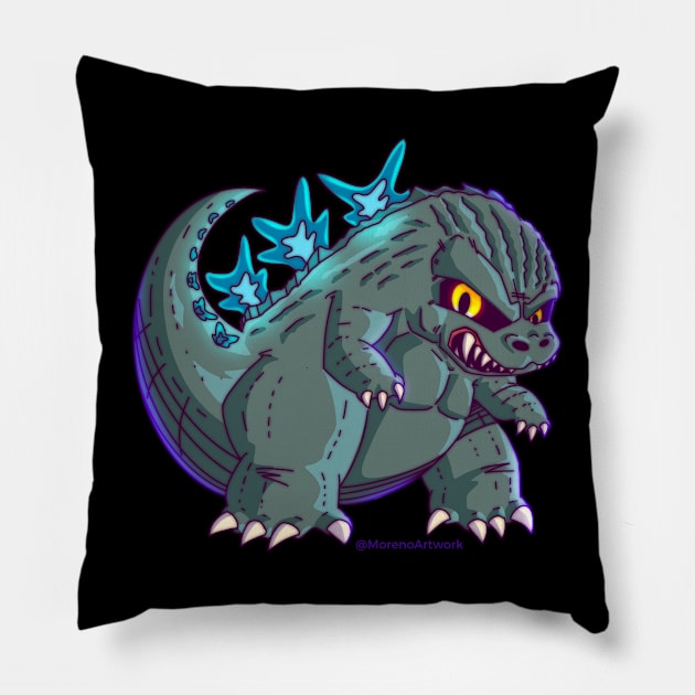 King of the Cute Monsters Pillow by MorenoArtwork