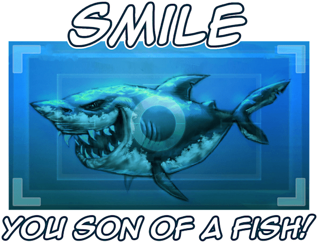 Smile you son of a fish! Kids T-Shirt by Cmholler