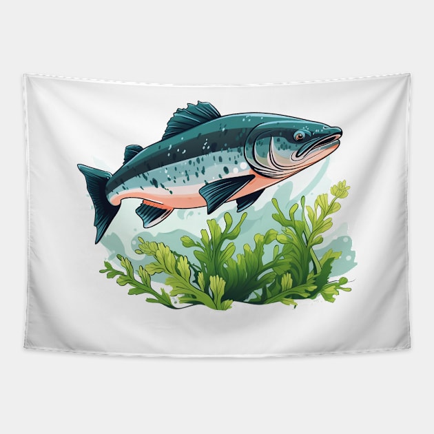 Pacific Northwest Salmon Tapestry by zooleisurelife