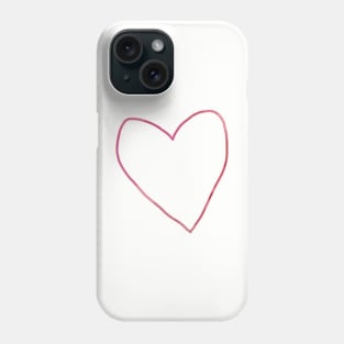 Pink Heart Outline Phone Case