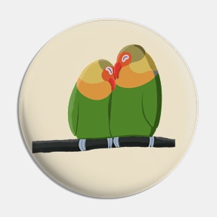 Chubby Lovebirds Pin