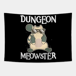 Dungeon Moewster Roleplaying Larp Cats RPG DM Funny Cat Gift Tapestry