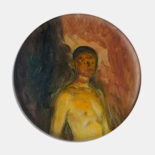 Self-Portrait in Hell by Edvard Munch Pin