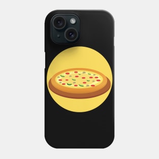 Pizza in Yellow Circle Phone Case