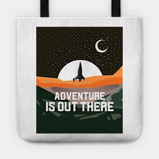 Adventure is out there space rocket ship mars Tote