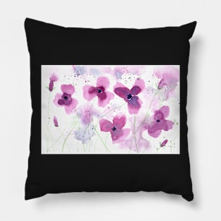 Loose Flowers in Pink Pillow