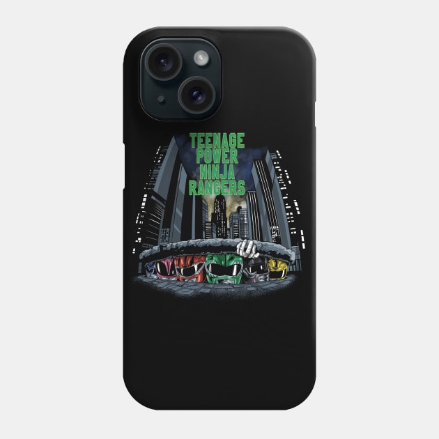 Teenage Power Ninja Rangers Phone Case by Zascanauta