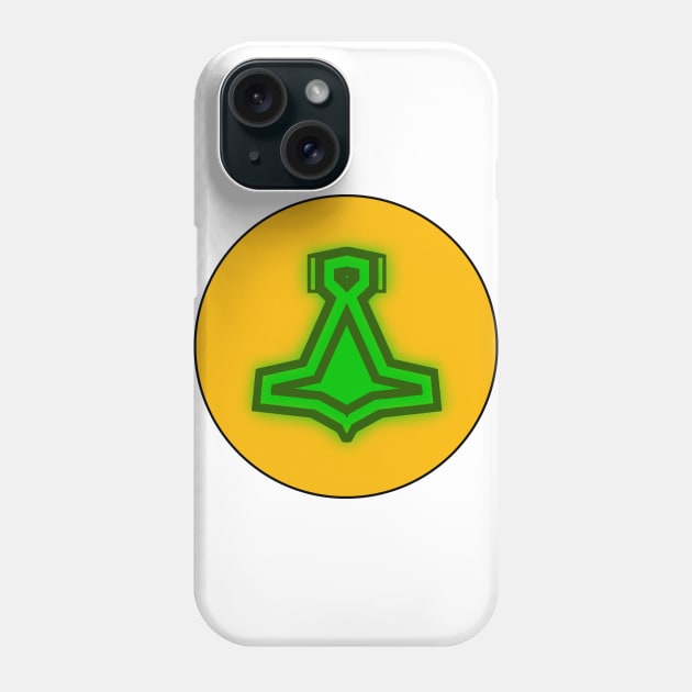 Golden Age Green Hammer Phone Case by J. Rufus T-Shirtery