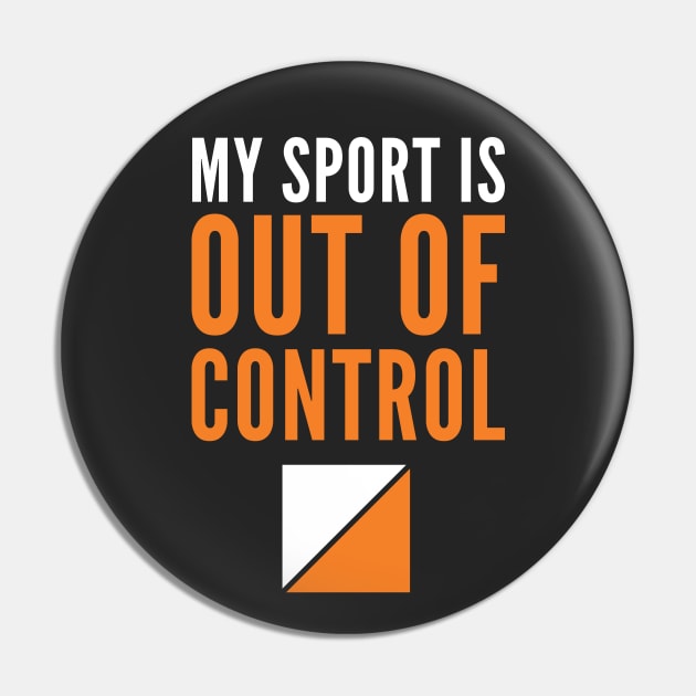 My Sport is Out of Control Orienteering Control Hiking Pin by PodDesignShop