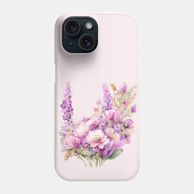 Beautiful Purple and Pink Wildflowers meadow, Lavender Flowers Violet Wildflowers garden Phone Case by sofiartmedia