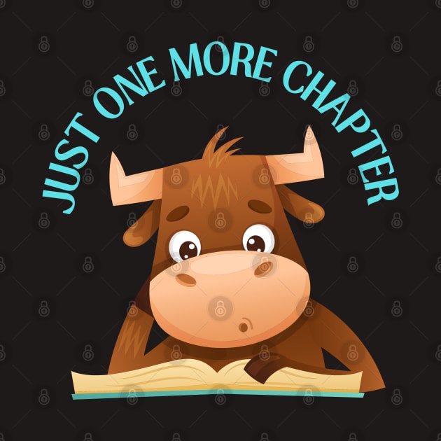 Animal reading book Just one more chapter I Love Books Bookoholic by BoogieCreates