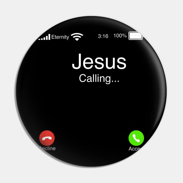 Trendy Christian Graphic - Jesus Calling Pin by Kellers