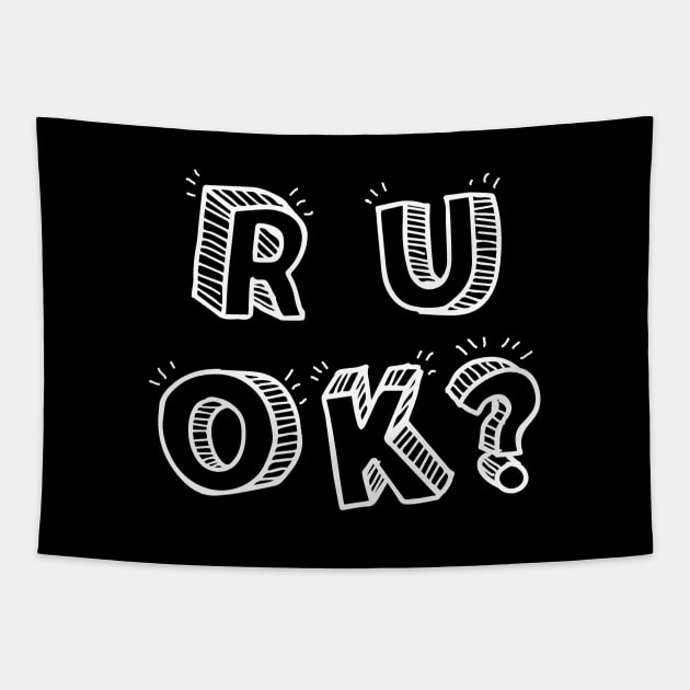 r u ok | are you ok | ru ok Tapestry by OrionBlue