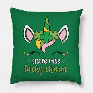 St. Patricks Day Little Miss Lucky Charm Pillow
