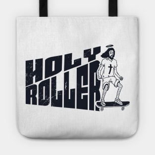 Vintage Zine Holly Roller Jesus Christ // Skate for Jesus // Funny Jesus Christian Humor // Skater Jesus Tote