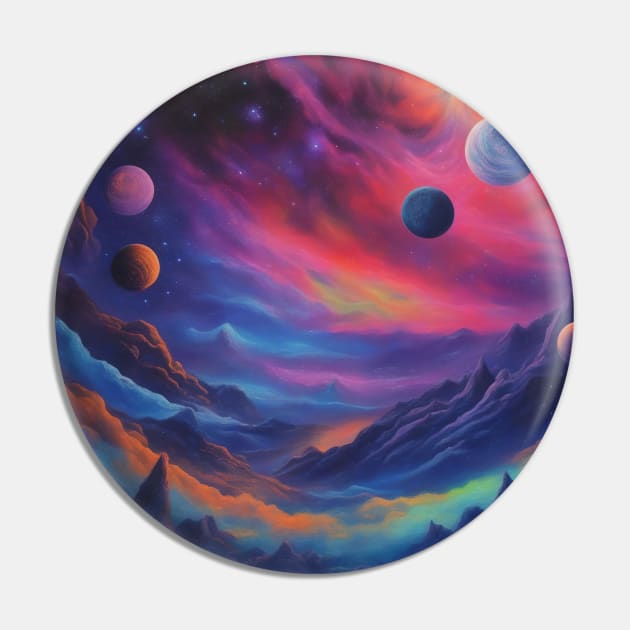 Galaxy Art Pin by designerhandsome