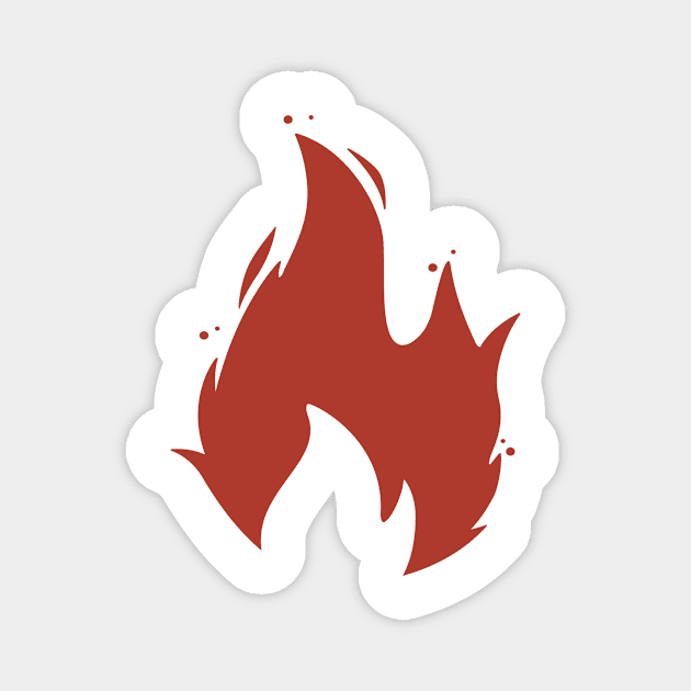 Red Fire Flame. Simple design Magnet by DenysHolovatiuk