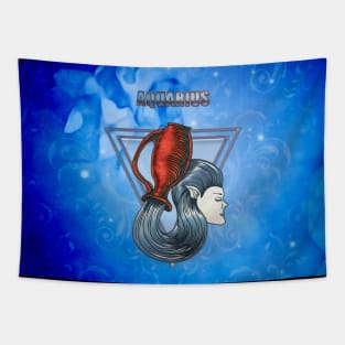 Zodiac sign aquarius Tapestry