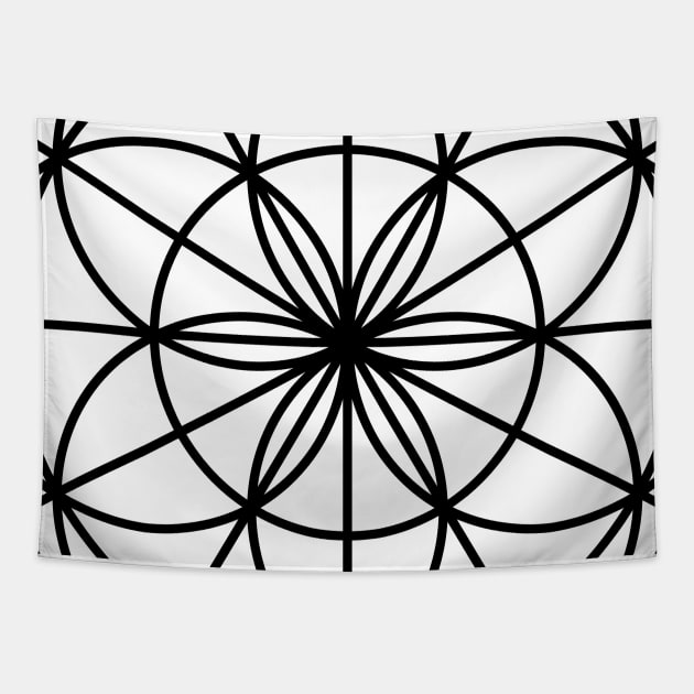 Black and white pattern Tapestry by Word and Saying