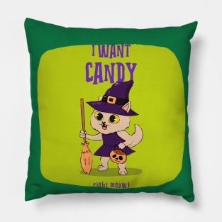 I Want Candy Right Meow! Pillow