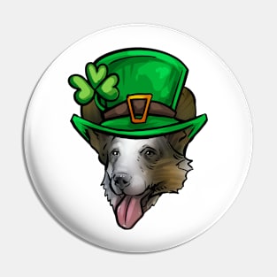 St Patricks Day Cardigan Welsh Corgi Pin