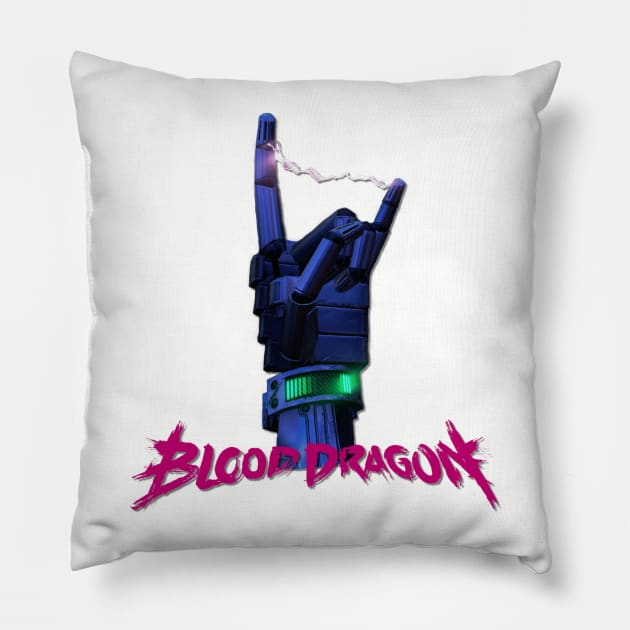 Blood Dragon Pillow by Kryscos