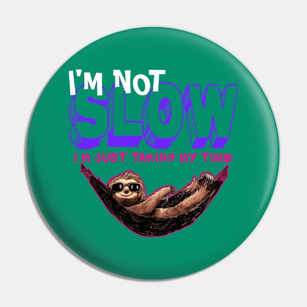 Funny sloth Pin by Qrstore