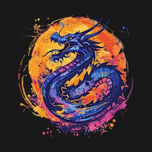 Blue dragon watercolor T-Shirt