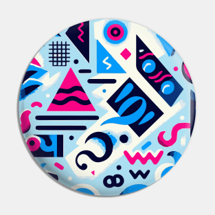 Abstract Colorful 90s Pattern Pin