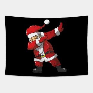 Dabbing Santa Cute Funny Girls Boys Christmas Tapestry