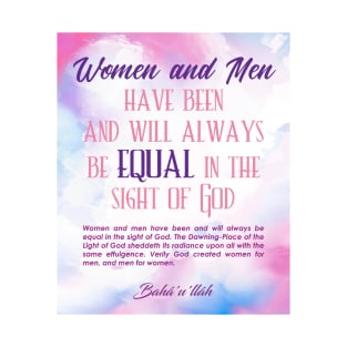 Baha'i quotes on Art Boards - Equality of Man and Woman T-Shirt