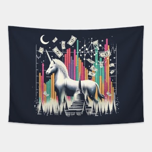 Buddha Unicorn Crypto Startup Religious Believer Sarcastic Tapestry