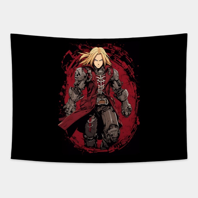 fullmetal alchemist brotherhood- edward elric action figure Tapestry by FunartsbyM