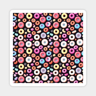 Deliciously Sweet Donut Pattern Design for Doughnut Lovers Magnet